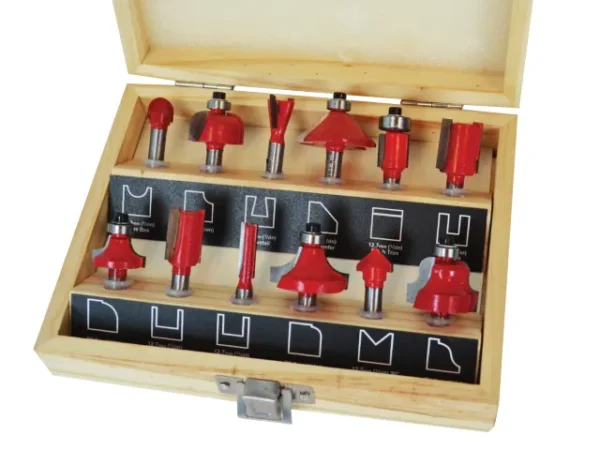 Faithfull 12 Piece Router Bit Set with 1/4in shank - Image 2